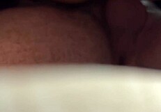 Close up of hairy pussy fucking