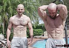 Muscular men Danny Steele and Kyler Quinn engage in a hot and steamy gay massage scene
