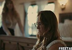 lesbian couple lena paul and her partner explore hairy pussies and monster cocks