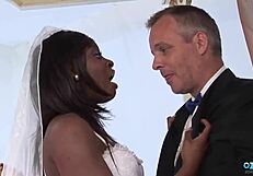 Watch The Dumped Ebony Bride Get Desperate Interracial Anal!