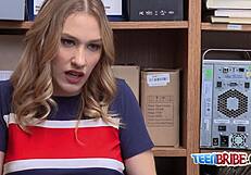 Hey, Can You Handle This? Uniformed Hunk Smashes Blonde Pornstar Hard