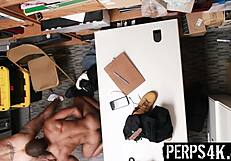 how did the twink suspect suck the officer's cock?