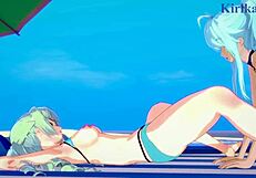 Symphogear girls in hot lesbian and futanari action