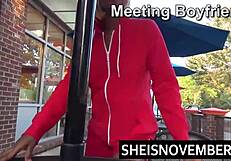 msnovember's tight ebony pussy pounded by old bbc hard