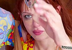 teen punishes hippie asshole with strapon domination