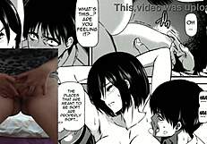 i am watching the premiere of shingeki no kyojin with my latina friend