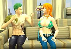 Beautiful MILF gets strong dick from both Luffy and Zoro
