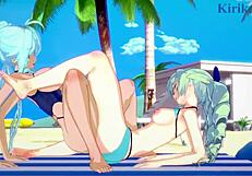 Symphogear girls in hot lesbian and futanari action