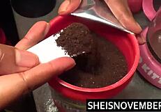 msnovember's tight ebony pussy pounded by old bbc hard