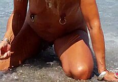 Nippleringlover Hot Nude Beach Multiple Pussy Piercings Extreme Stretched Nipple Piercings