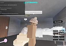 Once, a wild whore rode a monster cock in cowgirl style for Roblox porn.