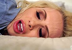 horny blonde milf kaitlyn laken fingers her big tits and masturbates to orgasm