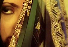 The beautiful brunette enjoys her bollywood dancing experience.