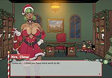 Claus Secret Surprise Xmas Hentai Game Ep 3 Mrs Santa Tease Us With Her Underskirt Anal Plug