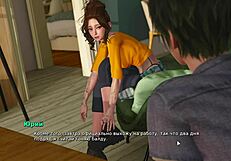 3D animated college life: Bully turned lover in a hot bath scene