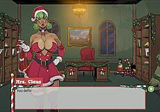 Claus Secret Surprise Xmas Hentai Game Ep 3 Mrs Santa Tease Us With Her Underskirt Anal Plug
