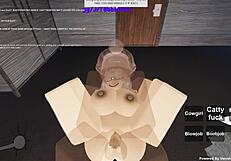 Once, a wild whore rode a monster cock in cowgirl style for Roblox porn.