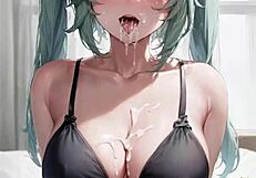 i'm a mature woman in 3d animation, my bedroom visitor makes me masturbate with asmr sounds