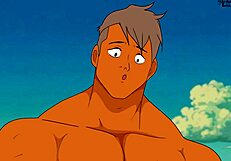 marge on a nude beach in this simpsons hentai animation... what a wild scene