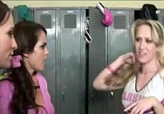 Fully Clothed Lesbians Dominate Guy with Handcuffs and Handjobs