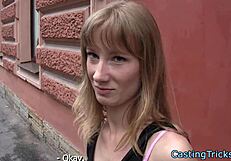 Amateur cock sucking and hard reality sex with a European babe