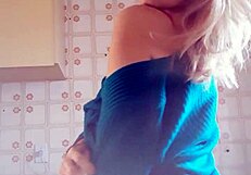 Blonde Amateur Dances and Masturbates with Big Tits