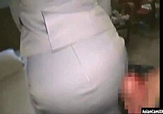 jav teen in business suit gets facial cumshot on her clothes