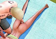 Sunbathing Turns Naughty In This 3D Hentai Preview With Celebrity Lookalike