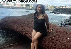 Is My Stepmom Seducing Me on This Public Beach?