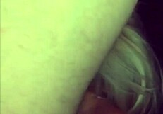 The blonde slut gives her husband a prostate massage, rimjob, and handjob leading to cumshot