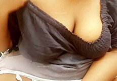 Latina college girl chats casually