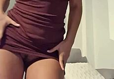Horny housewife's solo session with big tits and toys