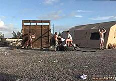 Military man deals with twink in intense gay sex