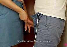 Cute Realtor Serves Client and Makes Him Cum