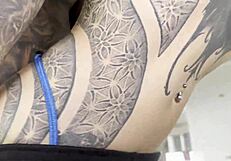 Tattooed sexy princess undergoes intense training session with DamiLVs in bold gay action.