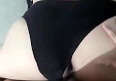 Casero real's big ass lover gets a surprise oral gift