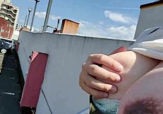 Frustrated Married Woman Masturbates Outdoors with Breasts Out 😍