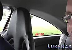 British Brunette Feels Intense Pleasure in Spitroast with Monster Cocks