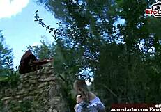 Spanish Skinny Teen Feels Wild at Outdoor Amateur Sex