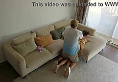 Cheating Husband Bangs Babysitter