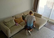 Cheating Husband Bangs Babysitter