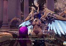 ep5: detailed scene of eating emissary's shaved pussy in breeders of the nephelym anime with group interracial action and squirting