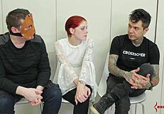 Bold Bound whore gagging hard while getting toyed in domination