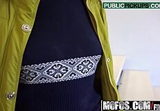 Russian cutie Anna Taylor flashes for public pickup fun