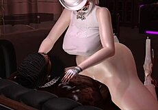 Sexy metal barbie gets wild in 3D cartoon action, damn!