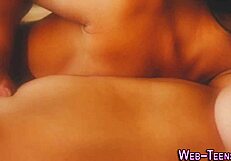 Skinny teen 18+ squirts in group lesbian 3some.