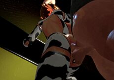 i love watching this anime cow girl get pounded hard against the cage