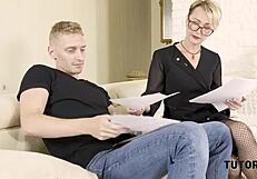 Hot teen gets bound and dominated by sexy tutor