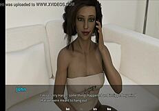 Elizabeth apologizes in 3d anime hentai cartoon scene.