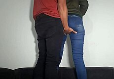 Stepsister asks for help and gets fucked without condom